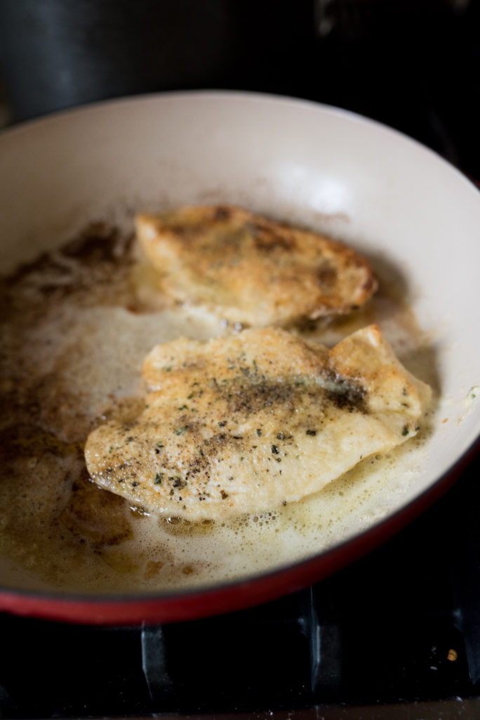 Crispy Chicken with Lemon Cream Sauce-- firstandfull.com