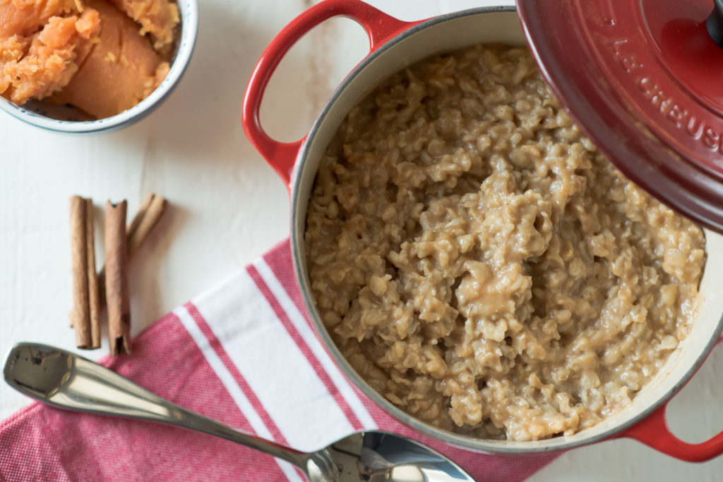 Creamy Sweet Potato Oatmeal-- firstandfull.com