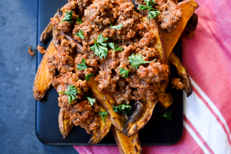 Whole30 Sloppy Joe Sweet Potato Fries