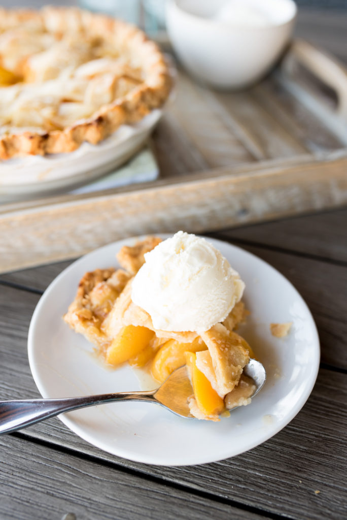 homemade peach pie